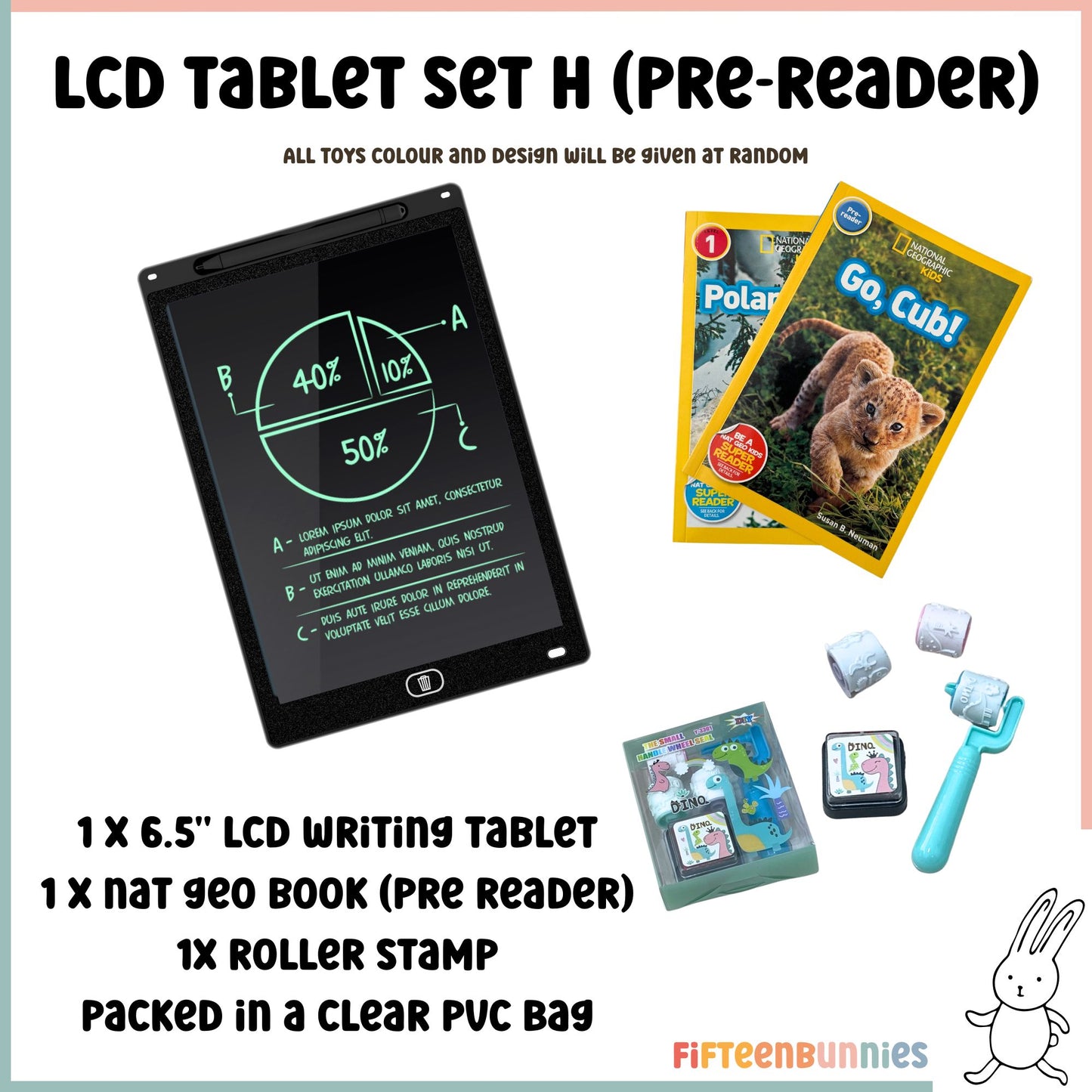 Prepacked 6.5" LCD Kids Goodie Bag