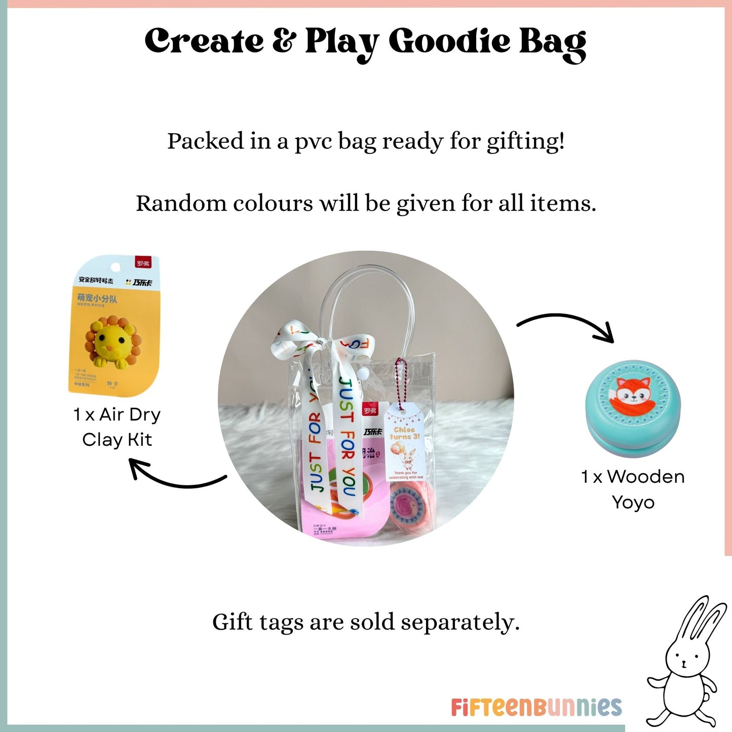 Craft and Play Goodie Bag | Yoyo & Air Dry Clay Kit Gift for Kids