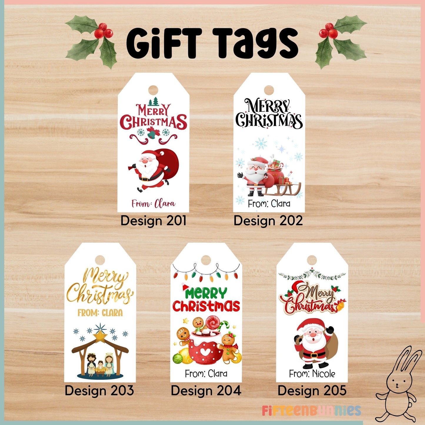 Personalized Christmas Gift Tag
