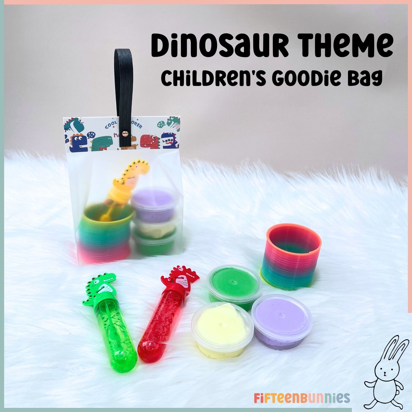 Dinosaur Theme Goodie Bag Set E | Rainbow Slinky Set
