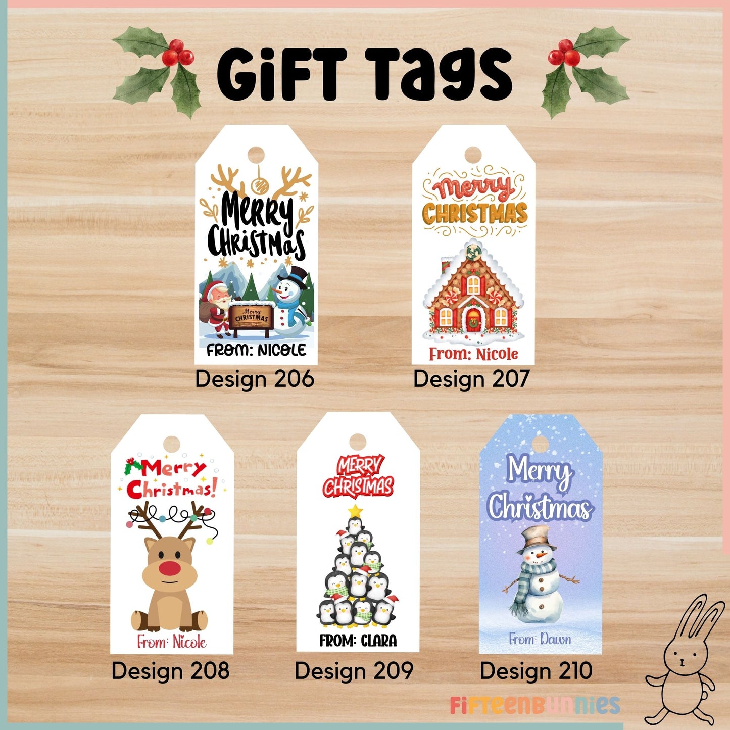 Personalized Christmas Gift Tag