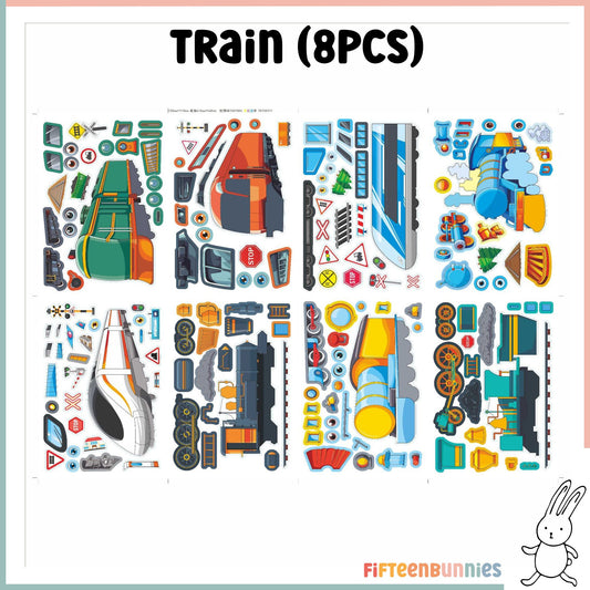 Design a Character Sticker Sheet - Train