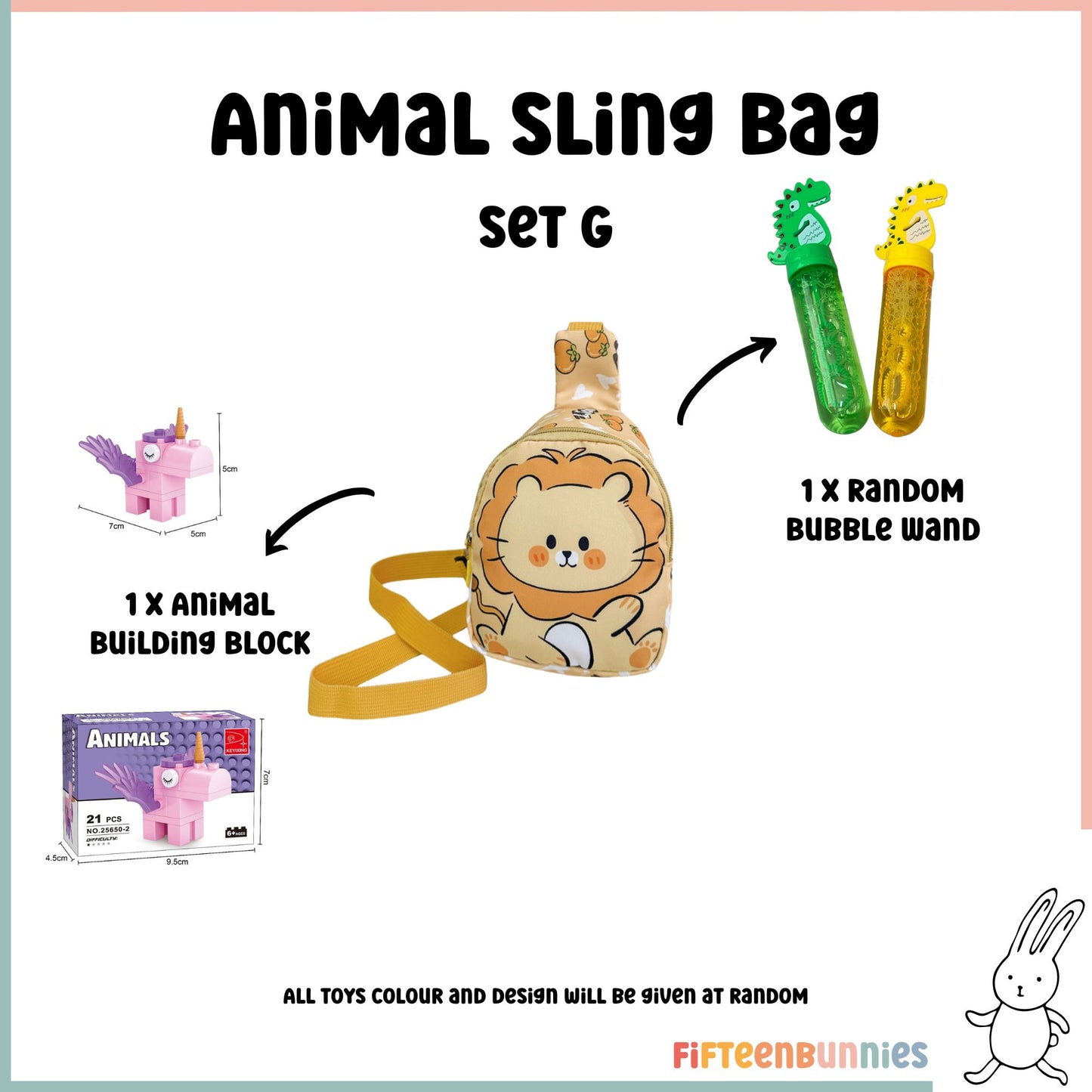 Tiny Treasures Sling Pack – Kids Sling Bag with Surprise Toys