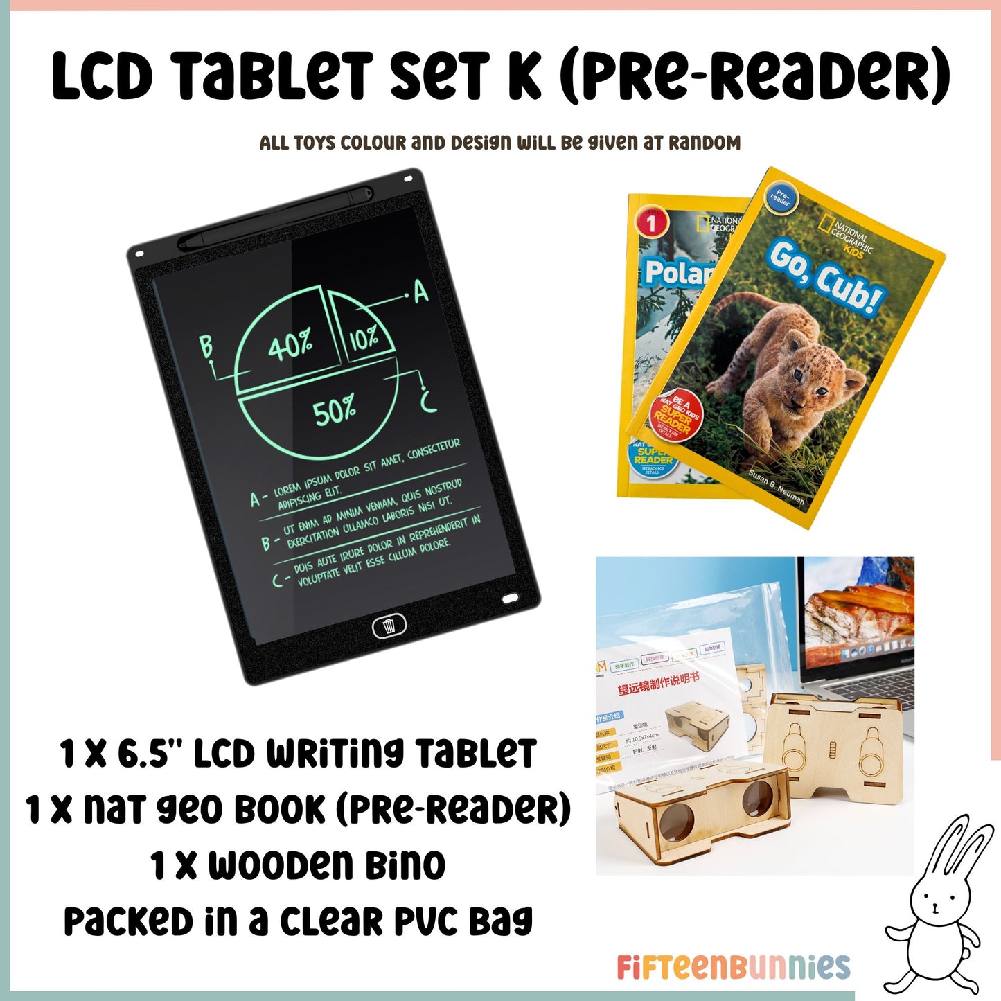 Prepacked 6.5" LCD Kids Goodie Bag