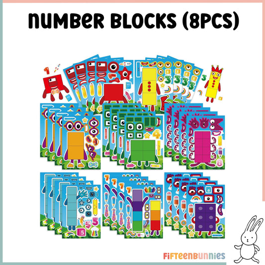 Design a Character Sticker Sheet - Number Blocks