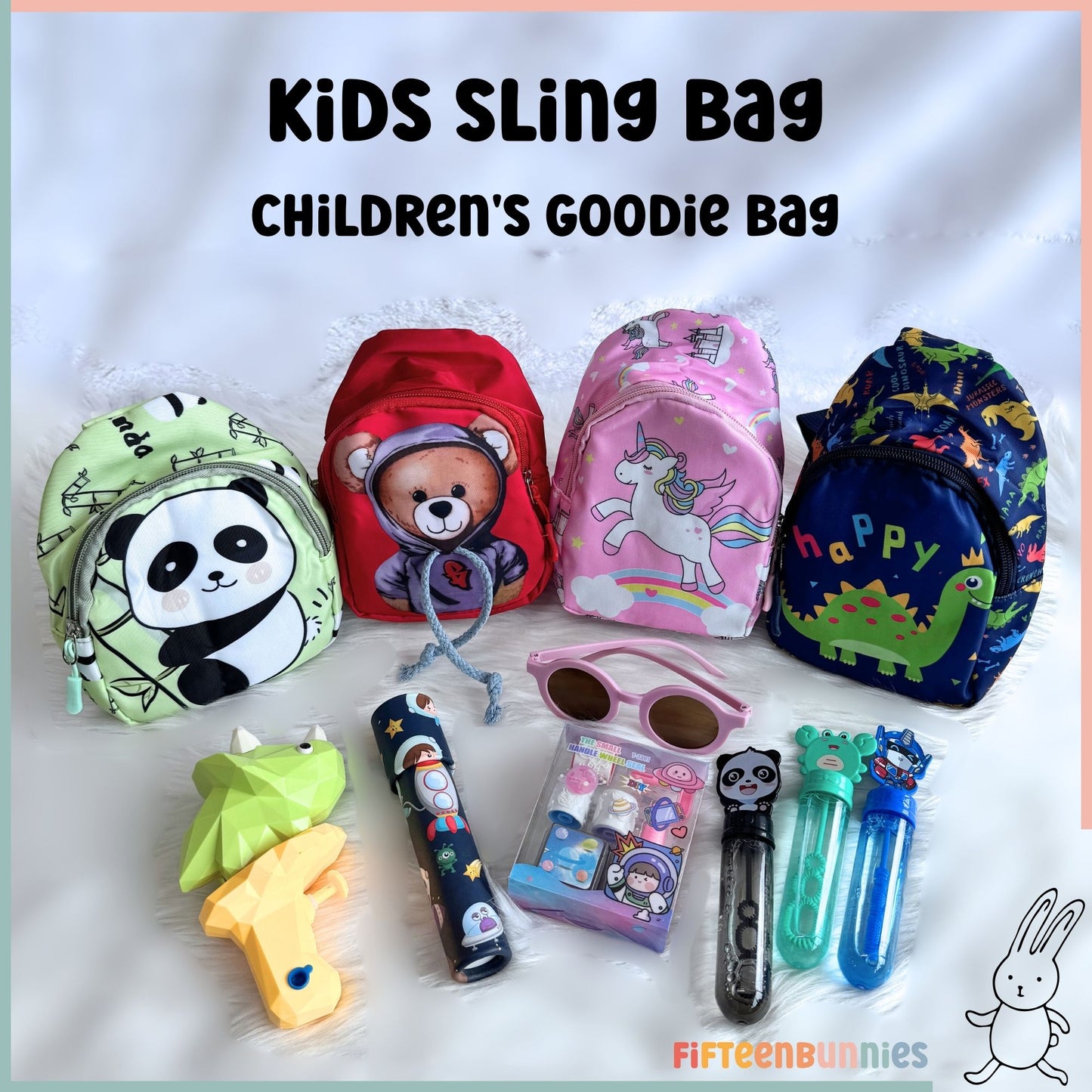Tiny Treasures Sling Pack – Kids Sling Bag with Surprise Toys