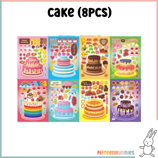 Design a Character Sticker Sheet - Cake