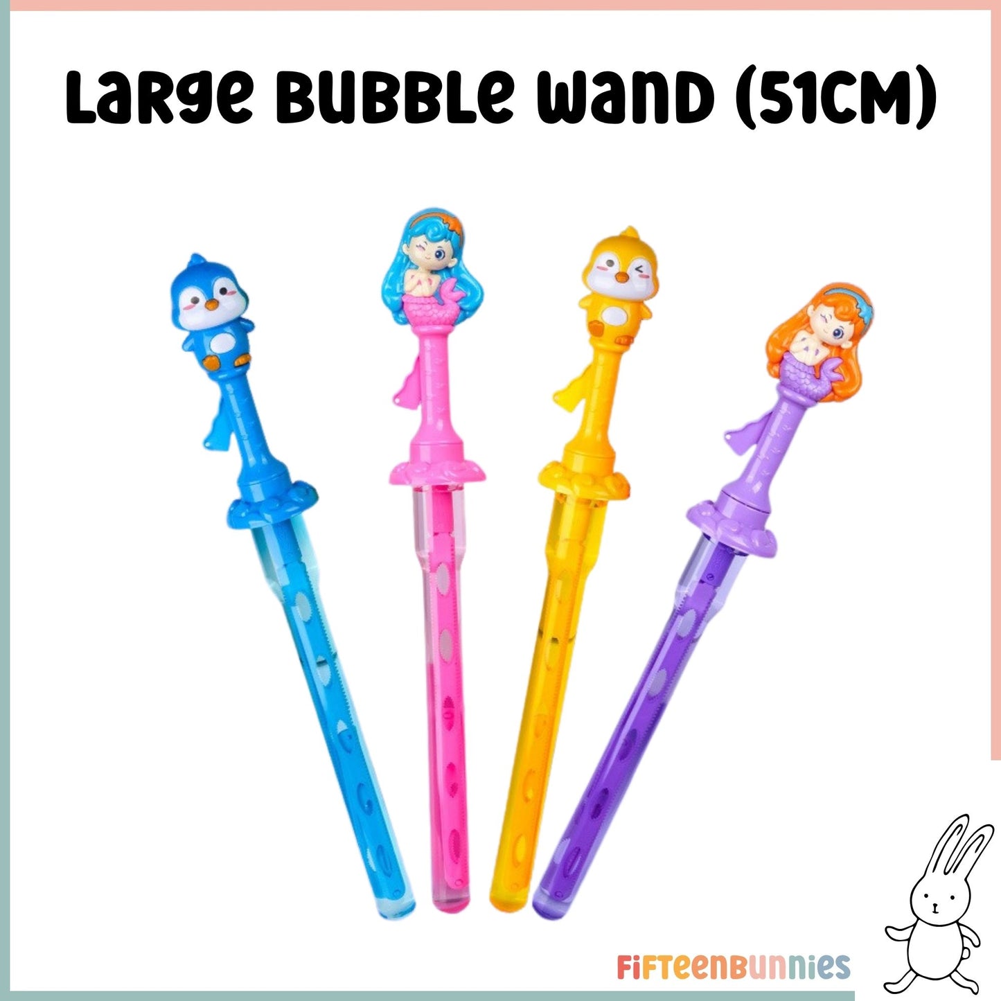 Large Bubble Wand Toy – Dino, Unicorn, Mermaid & More Designs