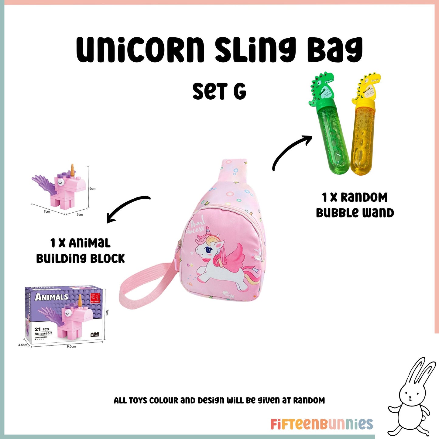 Tiny Treasures Sling Pack – Kids Sling Bag with Surprise Toys