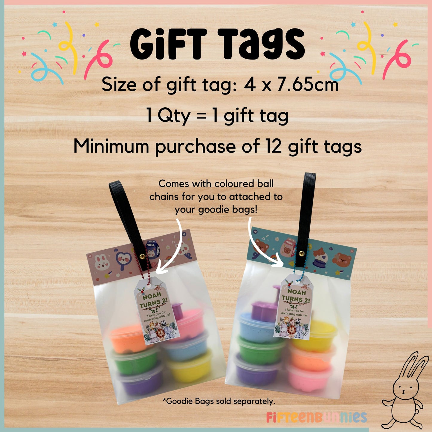 Personalised Gift Tags for Goodie Bags