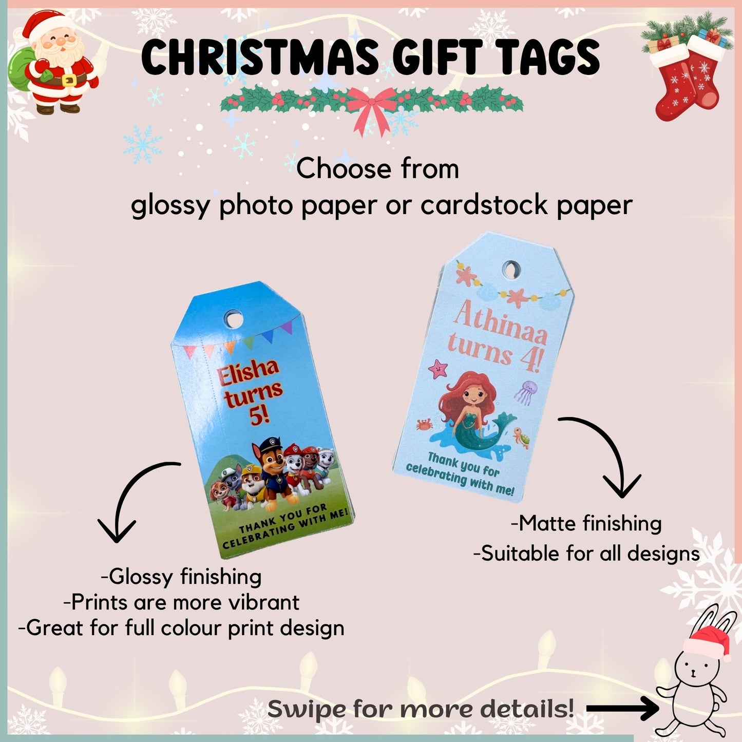 Customised Christmas Gift Tag – 10 Designs