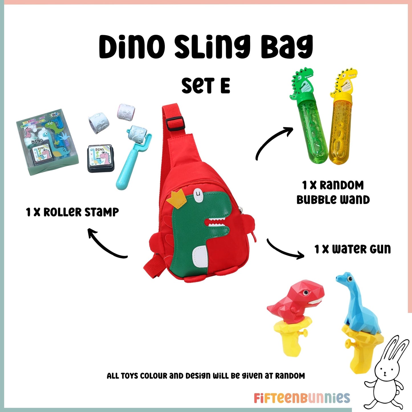 Tiny Treasures Sling Pack – Kids Sling Bag with Surprise Toys