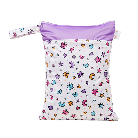 Personalised Kids Wet Bag - Purple Star