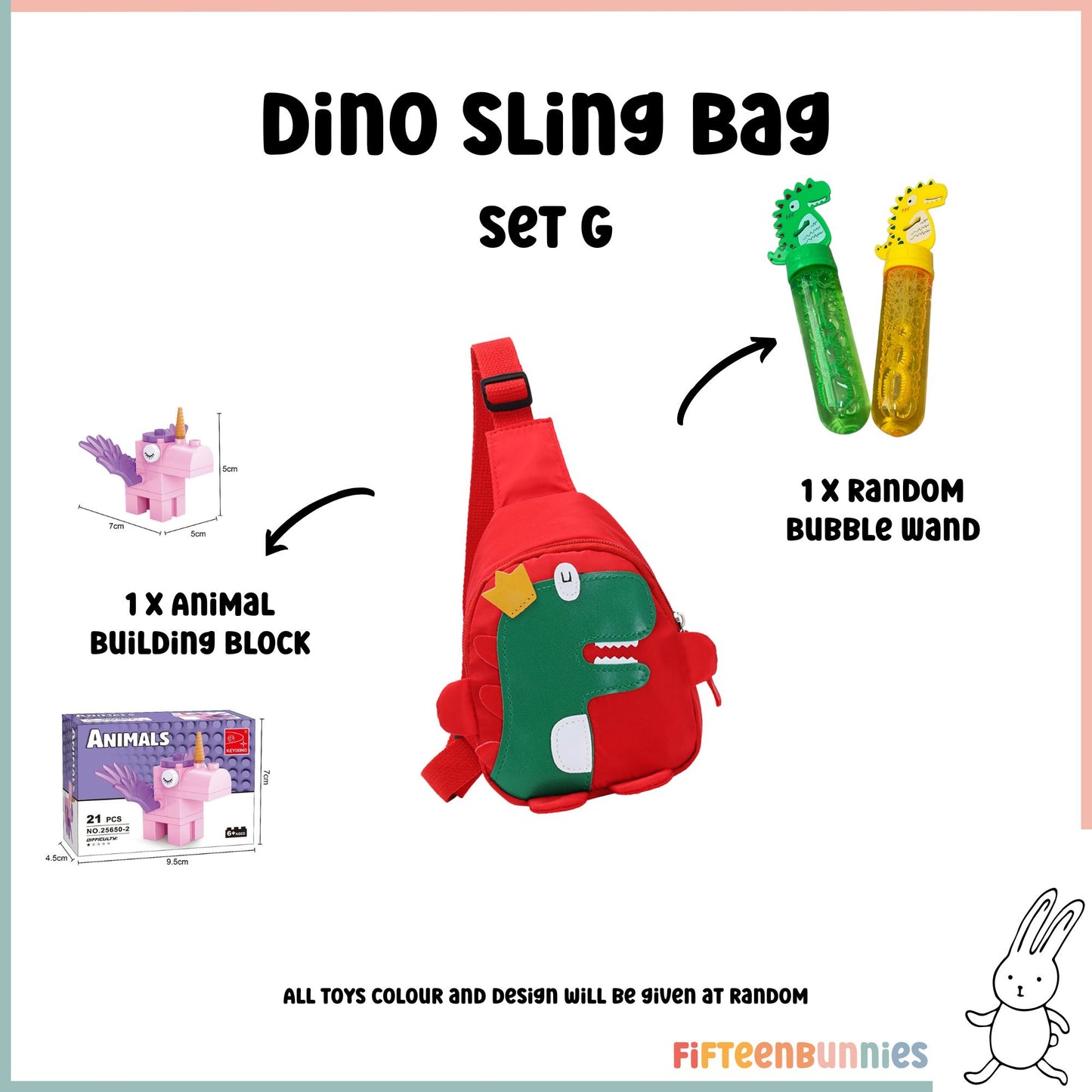 Tiny Treasures Sling Pack – Kids Sling Bag with Surprise Toys