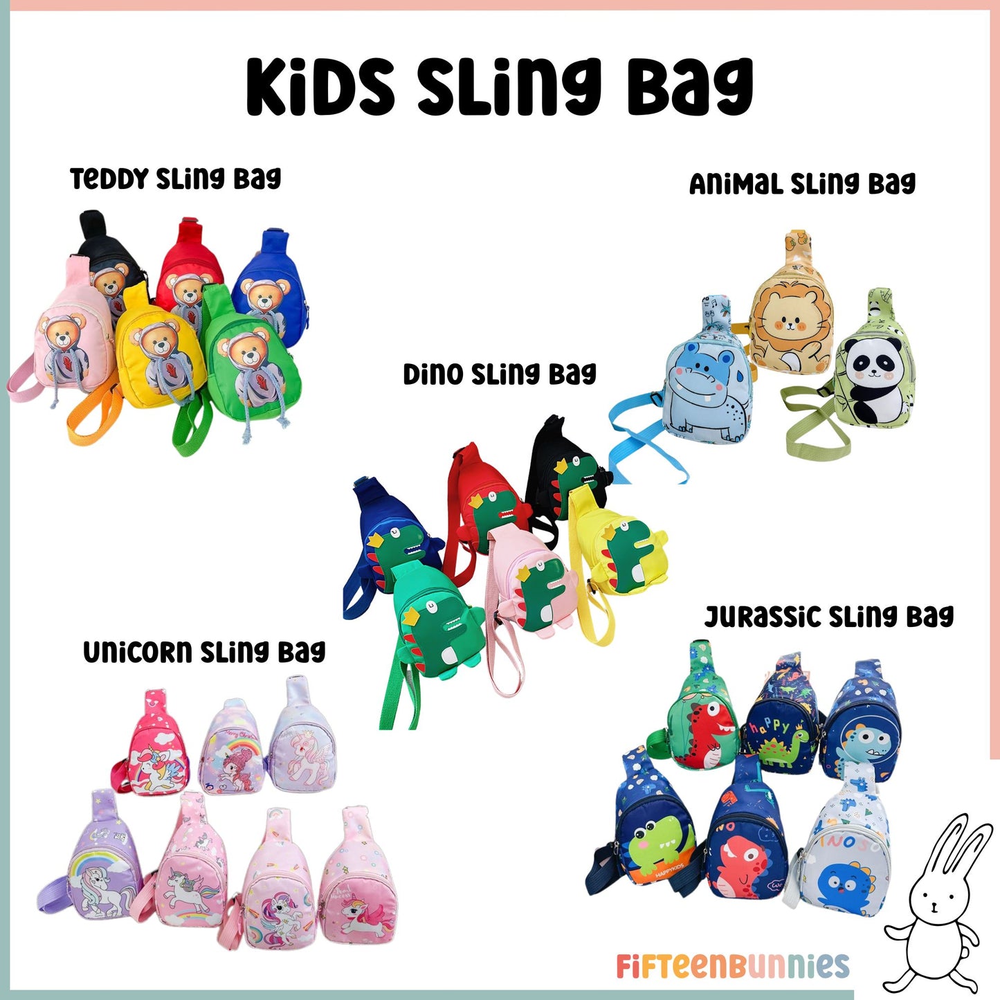 Tiny Treasures Sling Pack – Kids Sling Bag with Surprise Toys