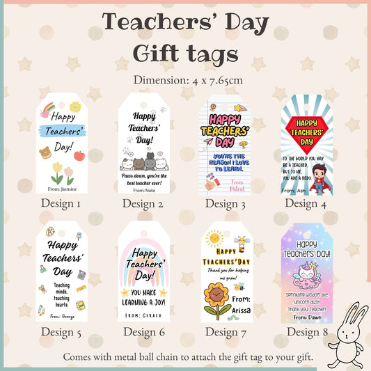 Customised Teacher's Day Gift Tag / Mini Card – 8 Designs