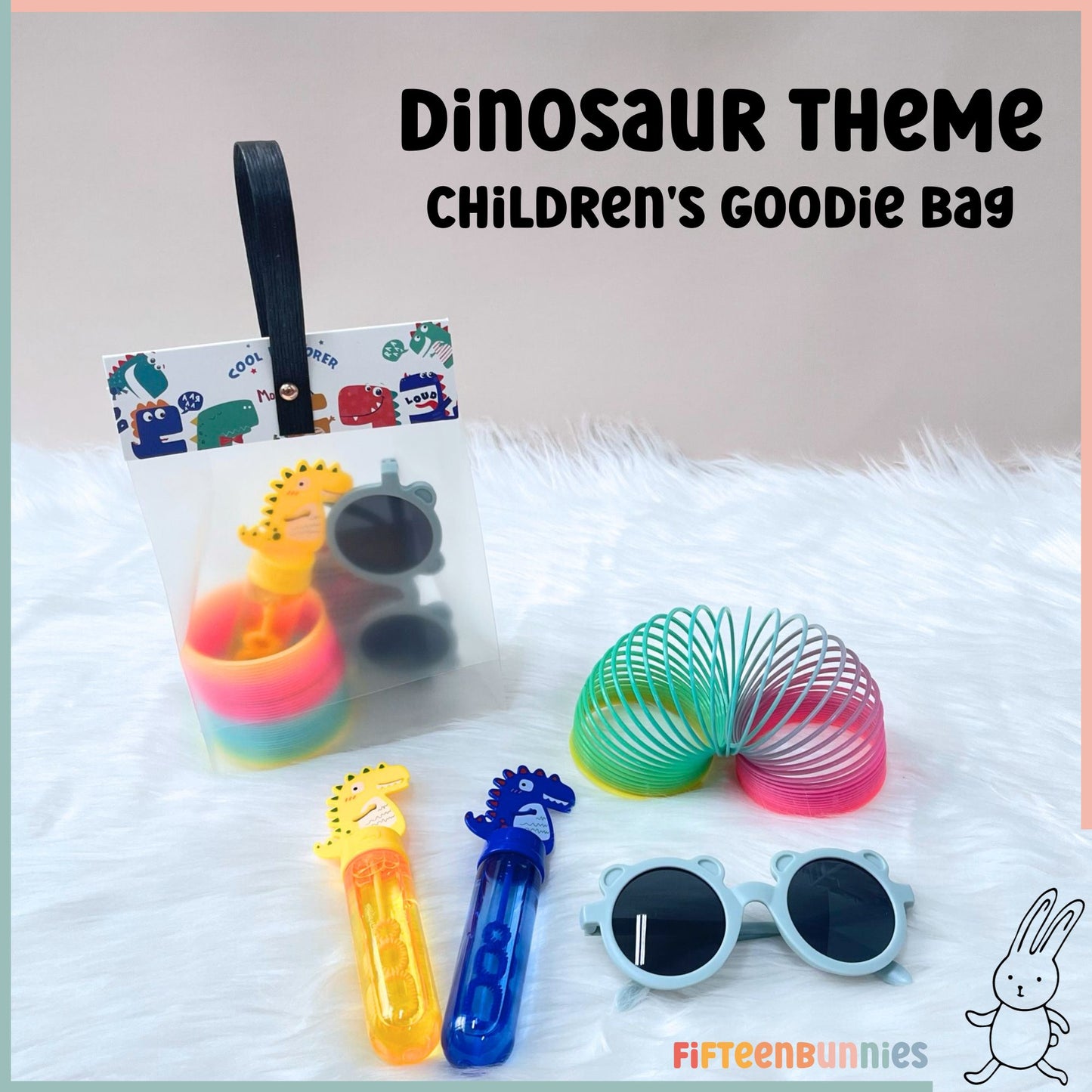 Dinosaur Theme Goodie Bag Set B | Rainbow Slinky Set