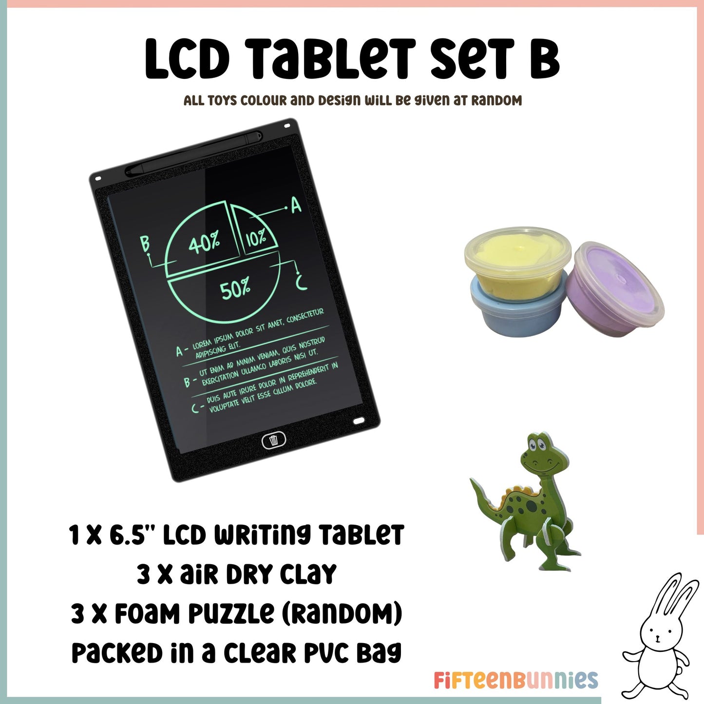 Prepacked 6.5" LCD Kids Goodie Bag