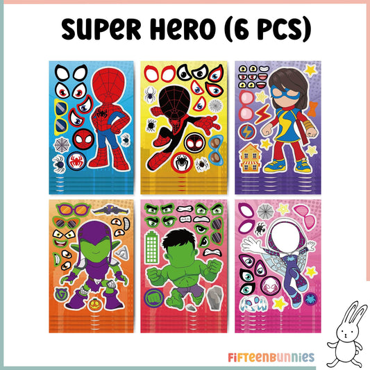 Design a Character Sticker Sheet - Super Heros