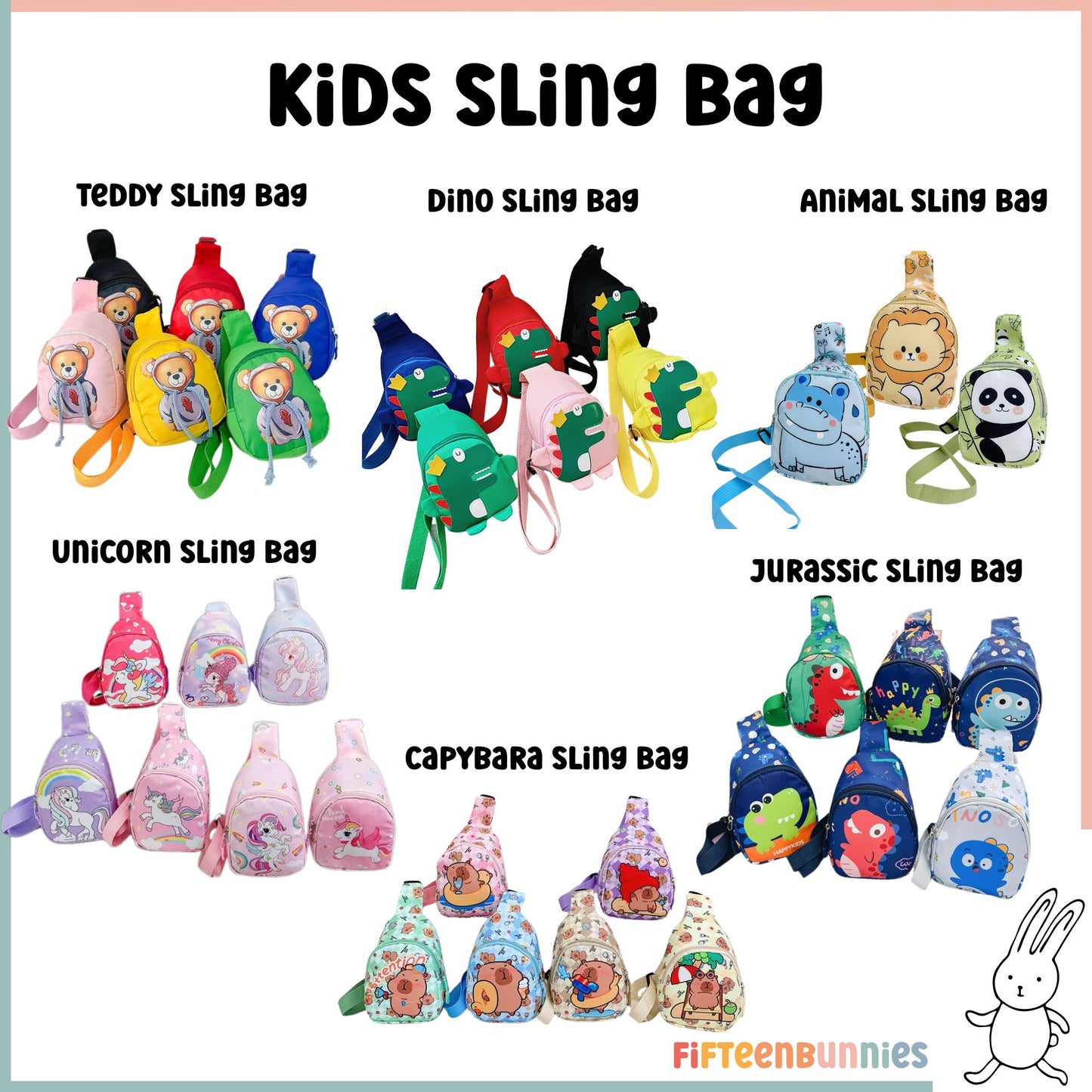 Tiny Treasures Sling Pack – Kids Sling Bag with Surprise Toys