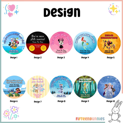 Personalised Disney Cruise Pixie Dust Round Stickers | Fish Extender FE Gift Stickers