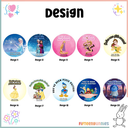 Personalised Disney Cruise Pixie Dust Round Stickers | Fish Extender FE Gift Stickers