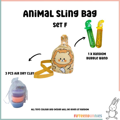 Tiny Treasures Sling Pack – Kids Sling Bag with Surprise Toys