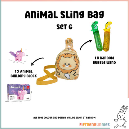 Tiny Treasures Sling Pack – Kids Sling Bag with Surprise Toys
