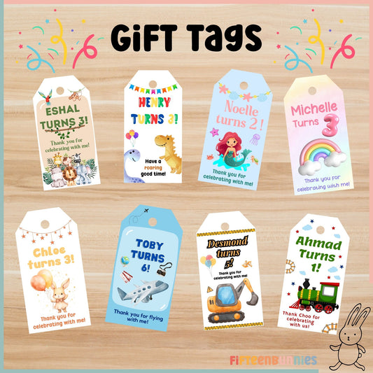 Personalised Gift Tags for Goodie Bags