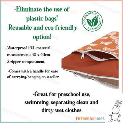 Personalised Kids Wet Bag - Desert Dino
