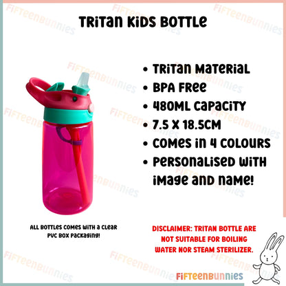 Personalised Kids Water Bottle (Tritan) 500ml