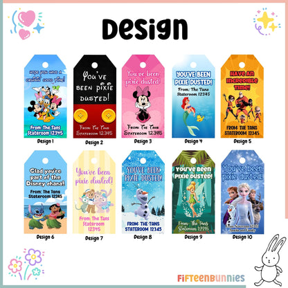 Personalised Disney Cruise Pixie Dust Gift Tags | Fish Extender FE Gifts | Custom Name Tags for Disney Cruise Exchange