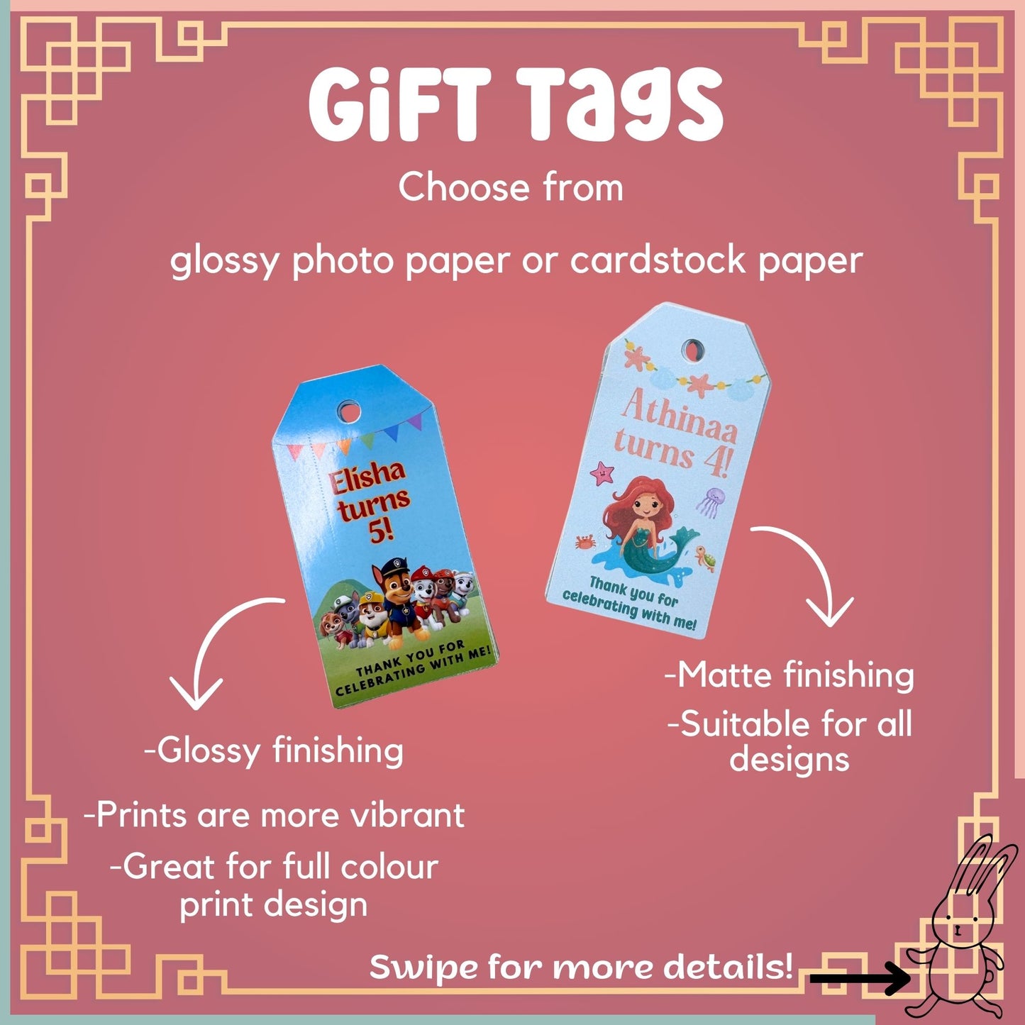 Customised Chinese New Year Gift Tags – 4 Designs