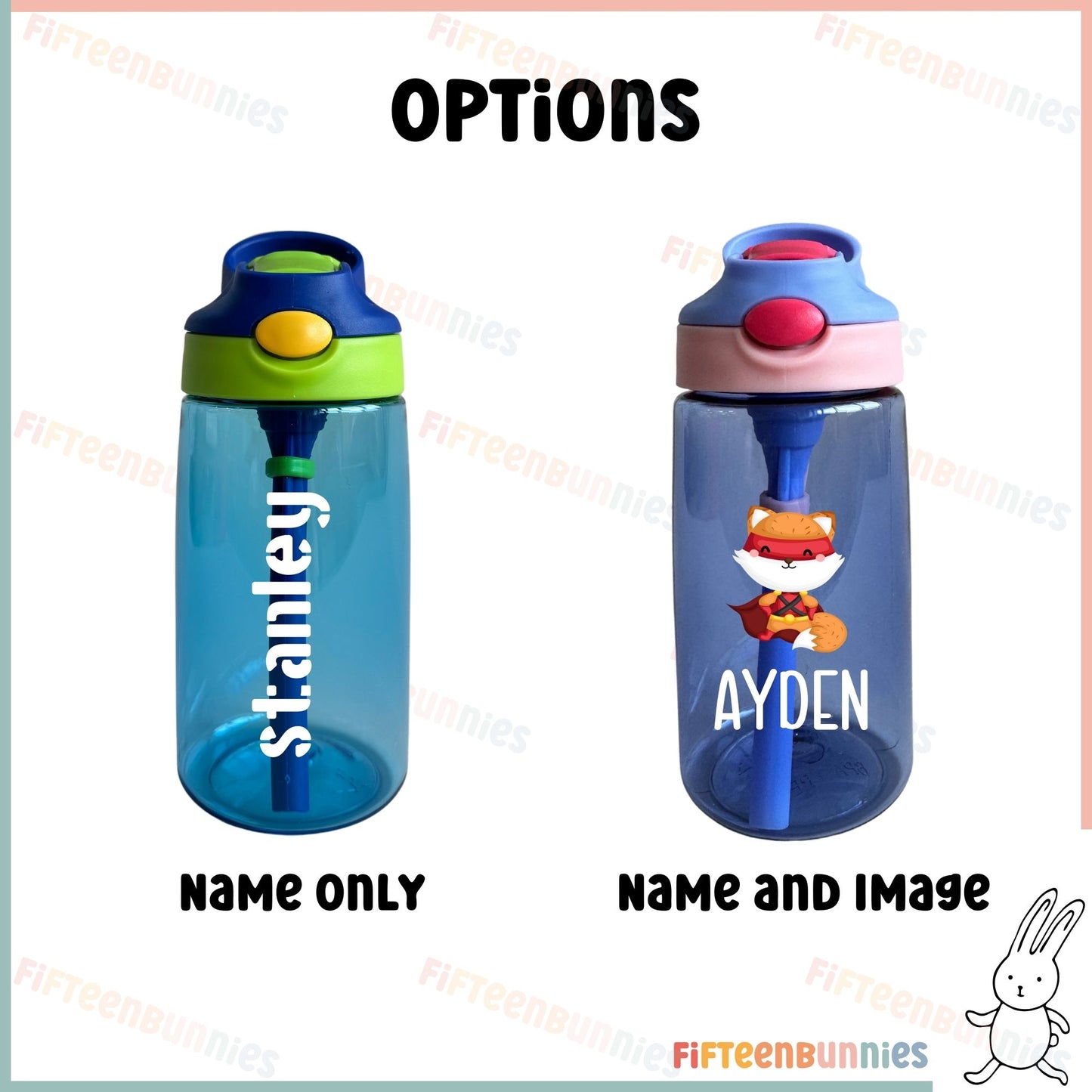 Personalised Kids Water Bottle (Tritan) 500ml