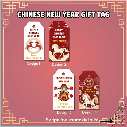 Customised Chinese New Year Gift Tags – 4 Designs