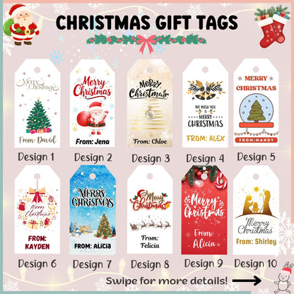 Customised Christmas Gift Tag – 10 Designs