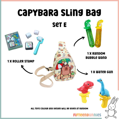 Tiny Treasures Sling Pack – Kids Sling Bag with Surprise Toys