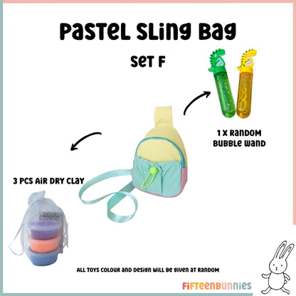 Tiny Treasures Sling Pack – Kids Sling Bag with Surprise Toys