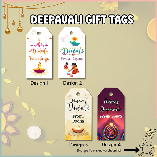 Customised Festivals Gift Tag (Deepavali) – 4 Designs
