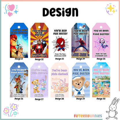 Personalised Disney Cruise Pixie Dust Gift Tags | Fish Extender FE Gifts | Custom Name Tags for Disney Cruise Exchange