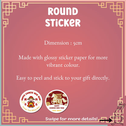 Customised Chinese New Year Stickers – 4 Designs