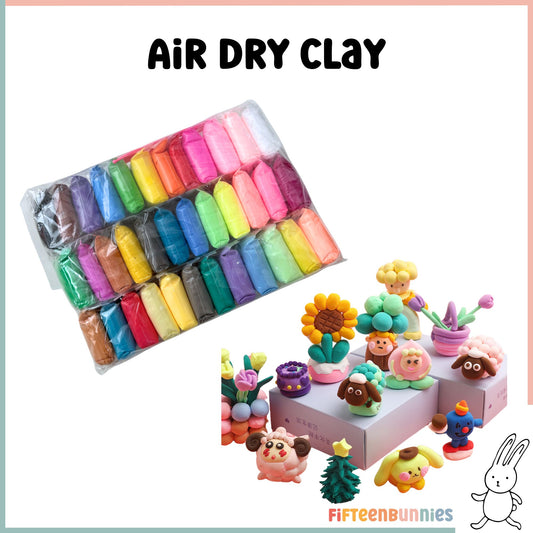 Air Dry Clay | 12/24/36 Colours Pack Air Clay with 3 Sculpting Tools and Stamper