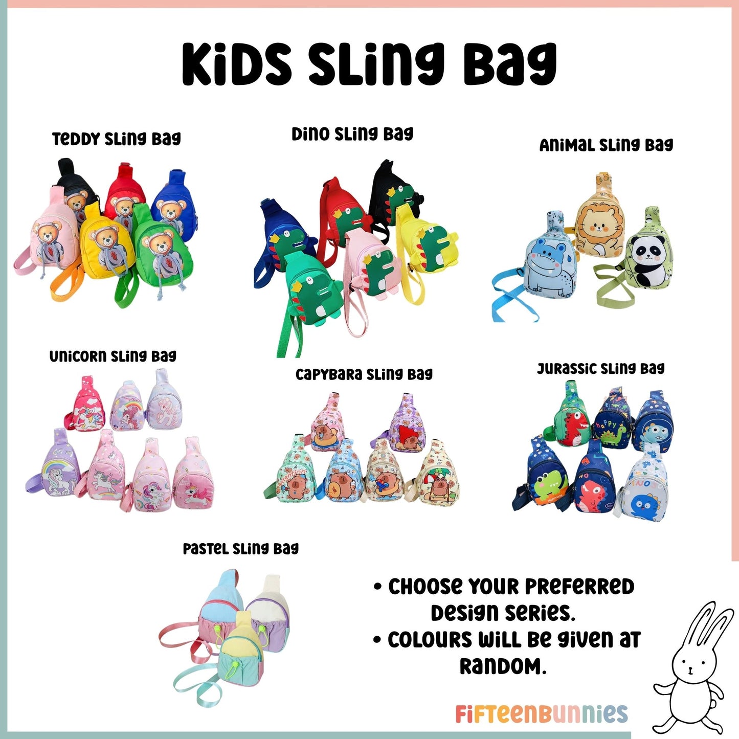 Tiny Treasures Sling Pack – Kids Sling Bag with Surprise Toys